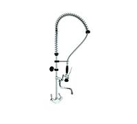 L2G - Robinet Cuisine Douchette avec Col de Cygne - Acier Inoxydable - À Poser sur Plonge - Mono-Trou ø 32 mm - Embout Mâle 1/2" - Débit 17L/min (5 bars) - H.120 cm (Flexible 1 m)