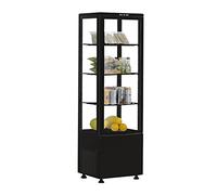 L2G - Vitrine Réfrigérée Professionnelle Noir 235L | 0°C à +12°C | 4 Niveaux - Idéale pour Commerces & Restaurants