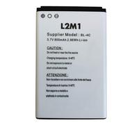 L2M1 Batterie pour Brondi Window/President/King/Fox/Contender/Model BIGFP800AC Rechargeable Li-ion Battery BL-4C 3,7 V 800 mAh 2,96 Wh