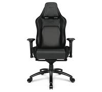 L33T Gaming E-Sport Pro Comfort Chaise de bureau ergonomique avec coussin de nuque et lombaire - Housse en cuir synthétique - Réglable - Noir