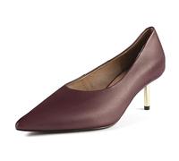 L37 HANDMADE SHOES Escarpins pour Femme I Talons Hauts I Cuir Naturel I Chaussures Faites à la Main I Style Unique I Deja Vu, Bordeaux, 38 EU