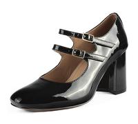 L37 HANDMADE SHOES Escarpins pour Femme I Talons Hauts I Cuir Verni I Chaussures Faites à la Main I Style Unique I Feel This Way, Noir, 40 EU
