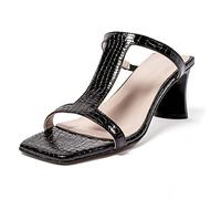 L37 HANDMADE SHOES Femme Automatique Sandales à Talons, Noir, 37 EU