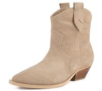 L37 HANDMADE SHOES Femme Bottines I Daim I Chaussures Faites à la Main I Style Unique I New Somebody Else Cheville, Beige, 40 EU