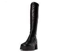 L37 HANDMADE SHOES Femme Brave New World Bottes Hautes au Genou, Noir, 38 EU