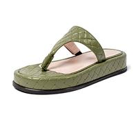 L37 HANDMADE SHOES Femme Buona Sera Sandales, Vert, 37 EU