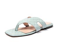 L37 HANDMADE SHOES Femme Club Tropicana Sandales, Bleu, 37 EU