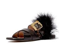 L37 HANDMADE SHOES Femme Été Indien Sandales, Noir, 38 EU