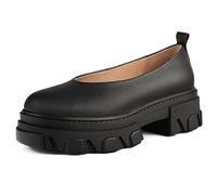 L37 HANDMADE SHOES Femme Mocassins en Cuir Naturel-Chaussures fabriquées à la Main-Style Unique-Straight Up, Noir, 41 EU