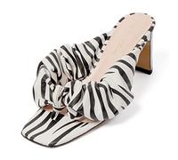 L37 HANDMADE SHOES Femme Oh Sheila Sandales à Talons, Noir/Blanc, 40 EU