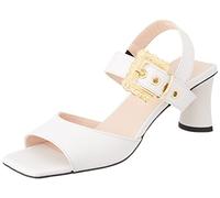 L37 HANDMADE SHOES Femme Selfish Games Sandales à Talons, Blanc, 38 EU