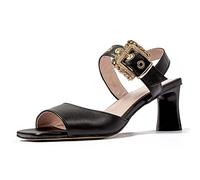 L37 HANDMADE SHOES Femme Selfish Games Sandales à Talons, Noir, 41 EU