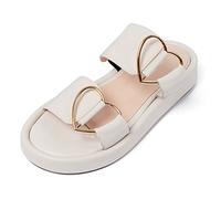 L37 HANDMADE SHOES Femme Under Control Sandales, Blanc, 36 EU
