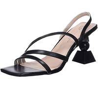 L37 HANDMADE SHOES Femme Voyage Sandales à Talons, Noir, 38 EU