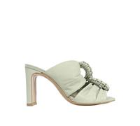 L37 - Mules à Talons - Femme - Chaussures - Vert - Taille: 37 EU