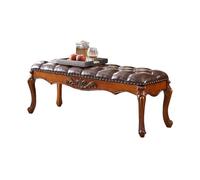 L3s9mPzVb4 Banc de lit Tabouret de Chevet européen Vintage, 1.2m/1.5m, Tabouret Chambre à Coucher, Banc sculpté, Langer en Bois for Chaussures(1.5m)