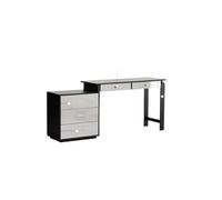 L3s9mPzVb4 Coiffeuse Table de Maquillage en Bois Massif Extensible, Bureau d'angle Chambre à Coucher Luxe avec Rangement élégant