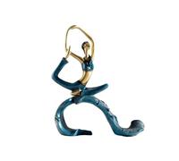 L3s9mPzVb4 Décoration de Bureau Fille créative en Action de Yoga, modélisation Artisanale, Sculpture Abstraite résine exquise, 23 x 8 28 cm