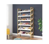 L3s9mPzVb4 Porte-revues sur pied Porte-revues de conception moderne, étagère rangement en bois, étagères d'affichage inclinées, publicité du sol au plafond(Gold+White)