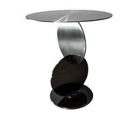 L3s9mPzVb4 Table Basse Petite Table d'appoint Ronde, Moderne en métal, de Chevet, Basse for Salon, Chambre à Coucher et canapé, 18,8 x 21,6 Pouces