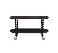 L3s9mPzVb4 Table Basse Table Basse de Salon pouvant être déplacée, Plusieurs côtés canapé, Chariot latéral Salle à Manger, Petite Table Couture Type Appartement(Noir,80cm)