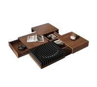 L3s9mPzVb4 Table Basse Table Basse en Bois de Noyer for Salon, Massif, Design Minimaliste Moderne, Luxueux et élégant, Parfait for Un Usage Domestique