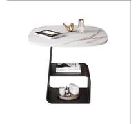 L3s9mPzVb4 Table Basse Table d'appoint carrée, Table à Deux Niveaux, de canapé for Salon, Chambre, Balcon, Bureau et Petits espaces, Petite avec étagère Rangement, Assemblage Facile