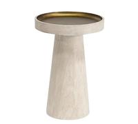 L3s9mPzVb4 Table Basse Table d'appoint Ronde, Petite Table en Bois Massif, de Chevet for Petit Espace, Salon, Chambre à Coucher, Bureau, Basse, collation(Beige)