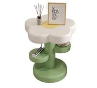 L3s9mPzVb4 Table Basse Table d'appoint Unique en Forme de Fleur, Petite Table Chevet, Basse Salon et canapé 20,4 x 23,6 Pouces(Blanc)