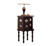 L3s9mPzVb4 Table Basse Table d'appoint Vintage en Bois Massif for Salon, Table Basse de Rangement Ronde rétro avec Design Ciel étoilé, idéale for canapé ou, Fonctionnelle et élégante