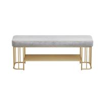 L3s9mPzVb4 Tabouret à Langer Banc à Chaussures, Banc, avec Coussin de siège rembourré, d'entrée Rangement for, en métal for entrée, Couloir, vestiaire, Salon(Grigio,80 * 35 * 45cm)