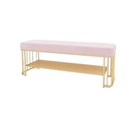 L3s9mPzVb4 Tabouret à Langer Banc à Chaussures, Banc, avec Coussin de siège rembourré, d'entrée Rangement for, en métal for entrée, Couloir, vestiaire, Salon(Pink,80 * 35 * 45cm)