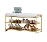 L3s9mPzVb4 Tabouret à Langer Banc d'entrée à Chaussures, Banc de Rangement for avec Coussin, Organisateur 2 Niveaux, Style Simple, Bonne Portance, idéal for l'entrée, Le Couloir, Salon(Blanc)