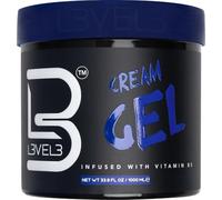 L3VEL3 Cream Hair Gel - Delivers Medium Hold and Volume - Provides Long Lasting Shine - Flake Free Formula - Enriched with Vitamin B - Adds a Refreshing Fragrance - Rinses out Easily - 1000 ml