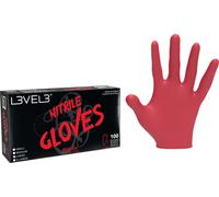 L3VEL3 Gants en nitrile L Rougeâtre