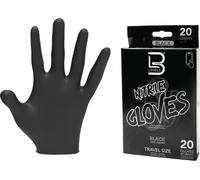 L3VEL3 Nitrile Gloves Large Black Travel Size