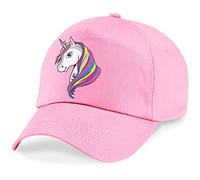 L4 Casquette de Baseball Licorne Arc-en-Ciel pour Fille, Classic Rose, Taille Unique