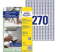 [L4730REV-10] AVERY Zweckform Lot de 10 feuilles d'étiquettes universelles 2 ...