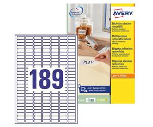 [L4731REV-25.FR] Avery Boîte de 4725 étiquettes enlevables 25,4x10 impression...