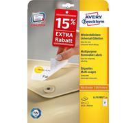 AVERY/Zweckform Stick+Lift étiquettes, 63,5x29,6mm, blanches