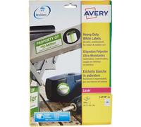 Avery Heavy Duty Laser Labels - Polyester - blanc - 45.7 x 21.2 mm 960 étiquette(s) (20 feuille(s) x 48) étiquettes