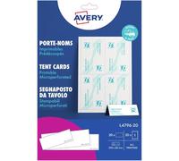 [L4796-20] Avery Paquet de 20 chevalets imprimables 190g - format 210 x 60 mm