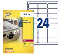 Avery Étiquettes adhésives L6141 – 480 étiquettes blanches ultra adhésives 63,5 x 33,9 mm