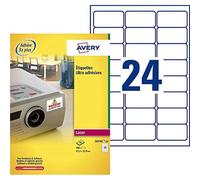 [L6141-20-3] Avery Lot de 3 480 étiquettes blanches ultra adhésives. 63,5x33,...