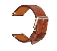 L6NqIAG Bracelet de montre en cuir PU avec boucle papillon et fermoir à dégagement rapide Bracelet Montre(Brown RG Buckle,19mm)