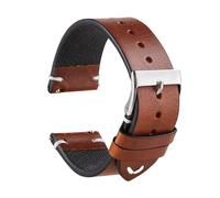 L6NqIAG Bracelet de montre rétro en cuir PU ciré à l'huile, à dégagement rapide, 18 mm, 20 mm, 22 mm, accessoires de montre Bracelet Montre(Light brown,20mm)