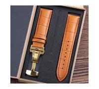 L6NqIAG Bracelets de montre en cuir PU avec boîte, 14 mm, 16 mm, 18 mm, 20 mm, 21 mm, 22 mm, 24 mm, fermoir papillon Bracelet Montre(Color 3,20mm)