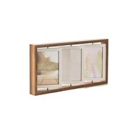 L6NqIAG Cadre Photo Rotatif Cadre de décoration moderne for chambre, cadre Photo bureau, Portrait suspendu, cadres(Brown 28 * 21 * 4cm)