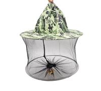 L6NqIAG Casquette de protection faciale en maille filet, résistante aux insectes, abeilles et moustiques, chapeau pêcheur, d'abeille voile avec fermeture à charnière Chapeau anti-moustiques(Color 2)