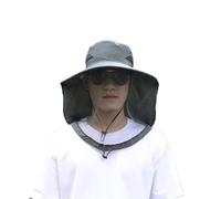 L6NqIAG Chapeau anti-moustiques avec filet dissimulé for femmes et hommes, protection solaire, casquette de pêche Chapeau anti-moustiques(Dark Green)